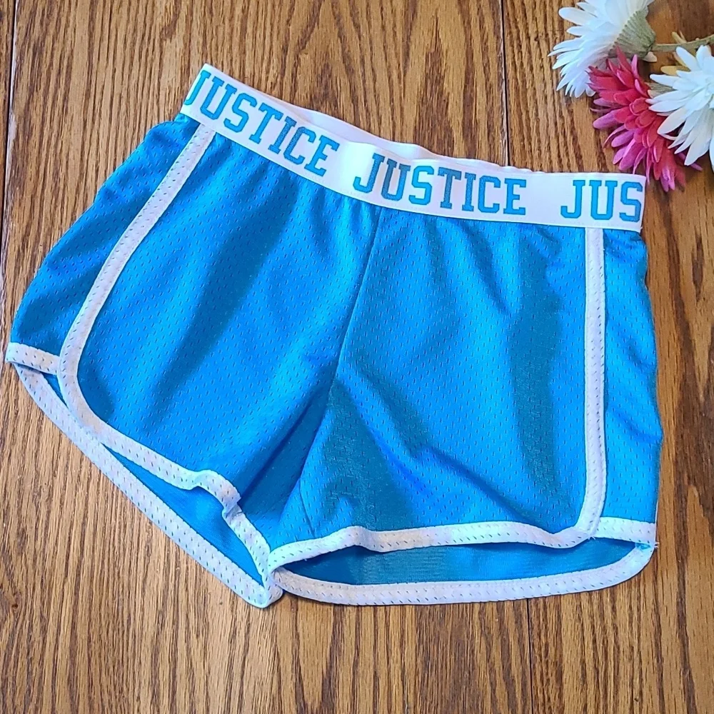 Justice Athletic Blue Shorts - Girls 8
